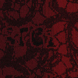 Interface Creta / Bouclée / 50 cm x 50 cm / Rouge