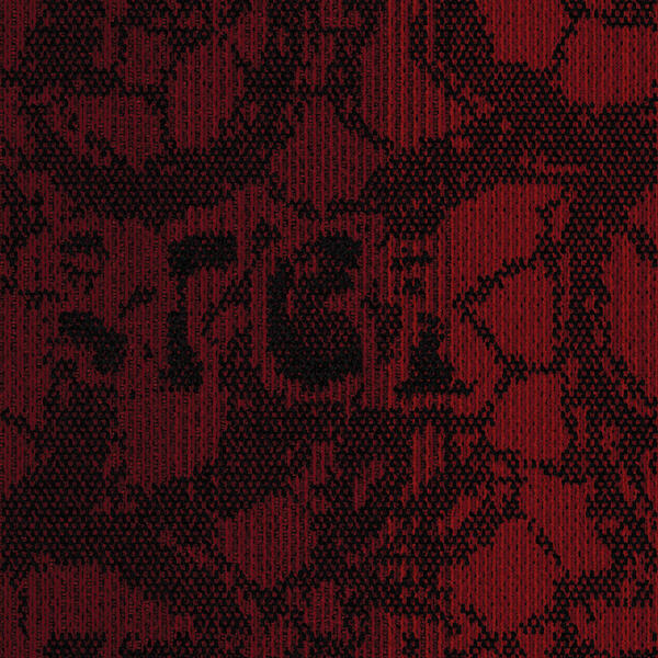 Interface Creta / Bouclée / 50 cm x 50 cm / Rouge