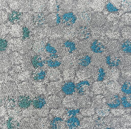 Interface NY+LON Streets / Bouclée / 50 cm x 50 cm / Bleu, Gris, Vert