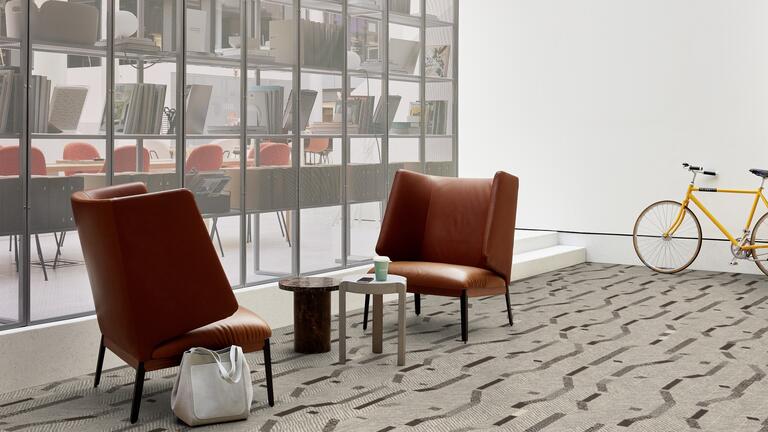 Interface Accent Hours / Bouclée / 25 cm x 100 cm / Marron, Beige