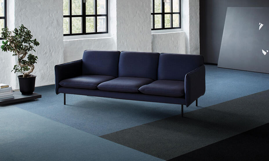 Dalles de moquette en velours / 