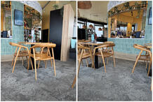 L ambiance de ce café en Autriche devient plus luxueuse grâce aux dalles de moquette grises Urban Retreat 102. Les teintes douces apportent chaleur et sérénité et s accordent parfaitement avec le décor.